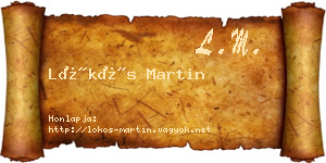 Lökös Martin névjegykártya