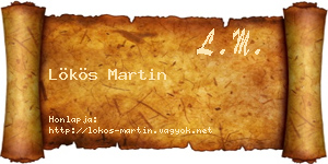 Lökös Martin névjegykártya